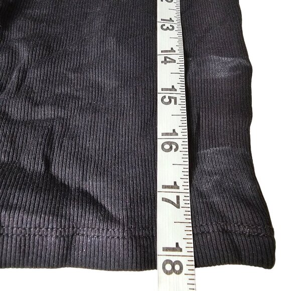 Madewell Brightside Rib One-Shoulder Tank Top Slim Fit True Black Women Size XXS - Picture 12 of 15